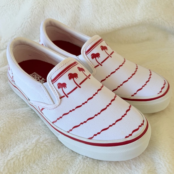 In-N-Out Burger Other - In-N-Out Burger "Drink Cup" Red and White Slip-On Canvas Sneakers - Men Size 8